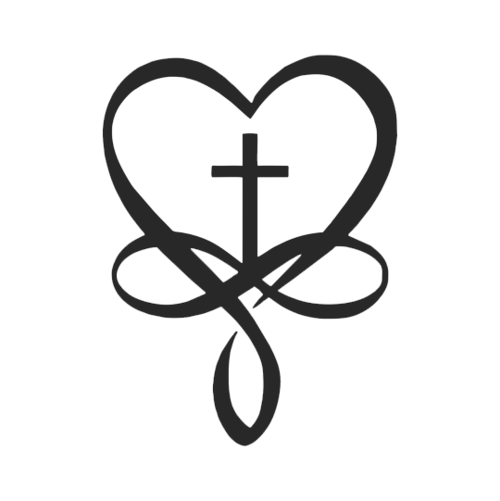 Heart Cross - Metal Wall Art