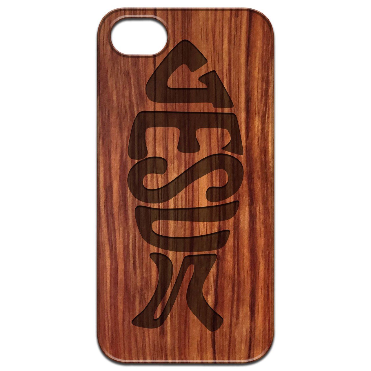 Ichthys Jesus Engraved Wood Cell Phone Case Samsung/IPhone