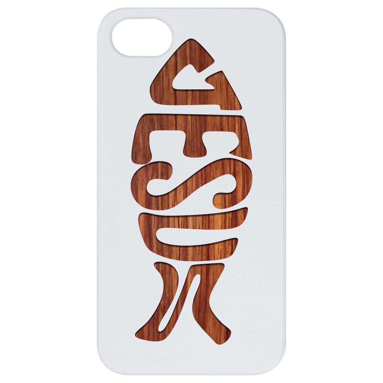 Ichthys Jesus Engraved Wood Cell Phone Case Samsung/IPhone