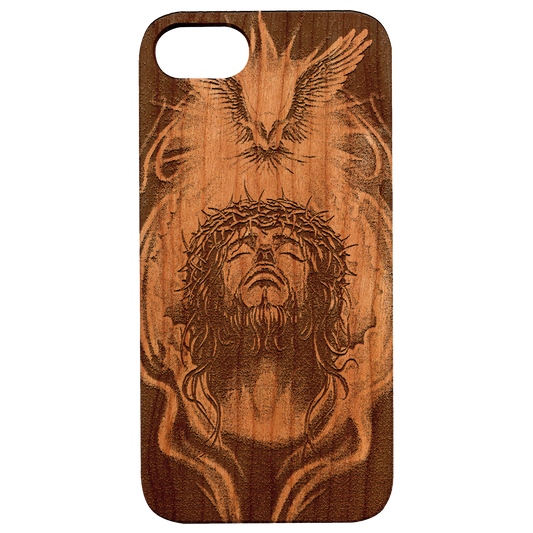 Jesus Crown Engraved Cell Phone Case Samsung/IPhone